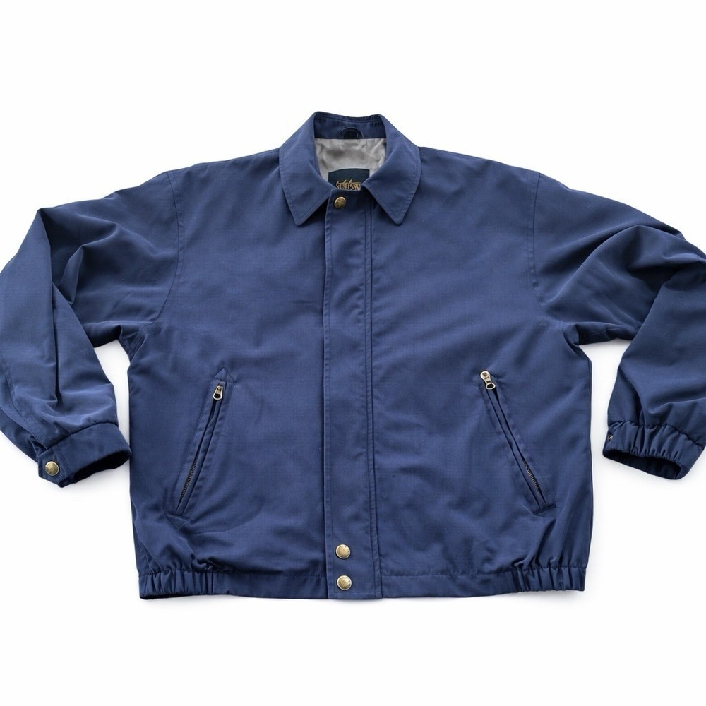 Vintage Newport Harbor Jacket Men Large Navy Blue Bomber Golf 90s Y2K